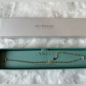 BNIB 14K Gold Plated Sterling Silver Evil Eye Anklet